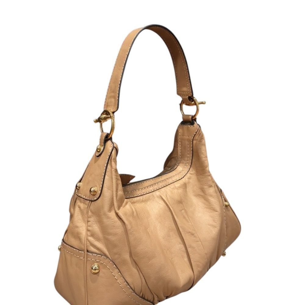 GUCCI Light Brown Jockey Hobo Shoulder Bag Auth - Picture 6 of 15